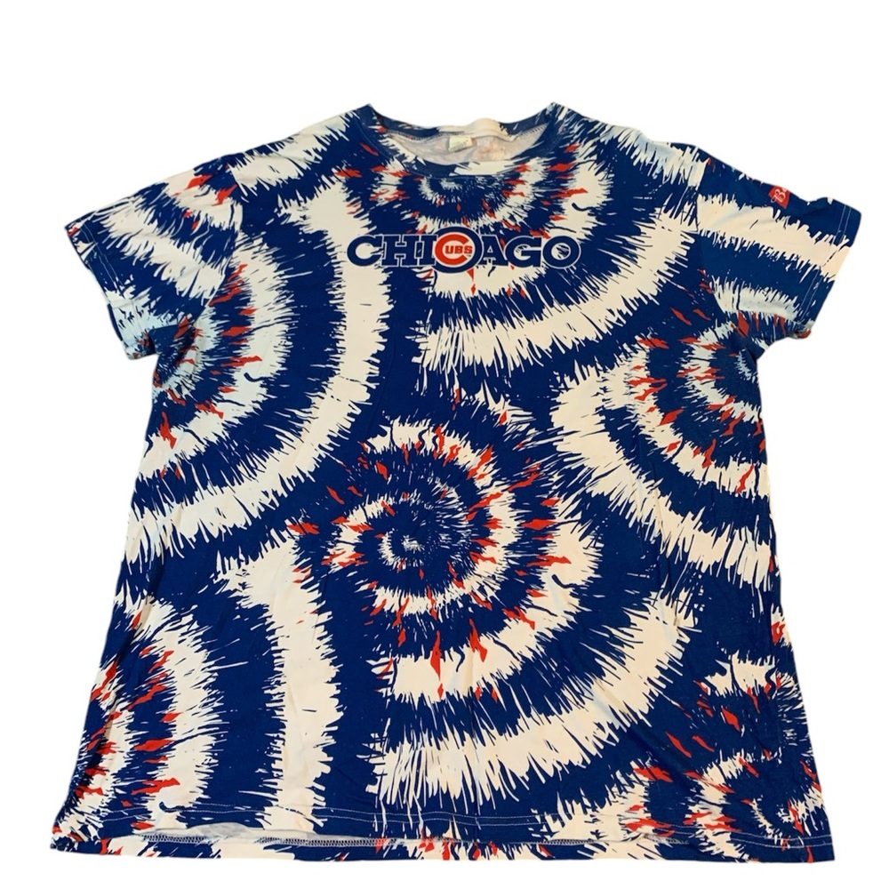 Red White and Blue Chicago Cubs Budweiser Tee
